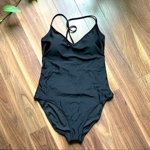 SOLD NEW Aerie Black Strappy Back One Piece Swimsuit (XXL)